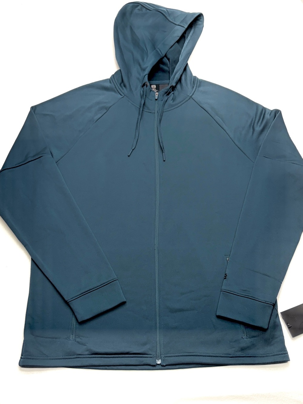 Layer 8 Quick Dry Hoodie Jacket Men’s M Teal Blue Performance Zip NWT